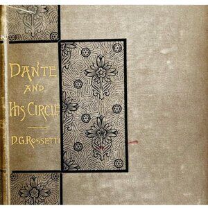 Dante And His Circle Lyrics Collection 1887 Victorian HC Alighieri Poetry E45